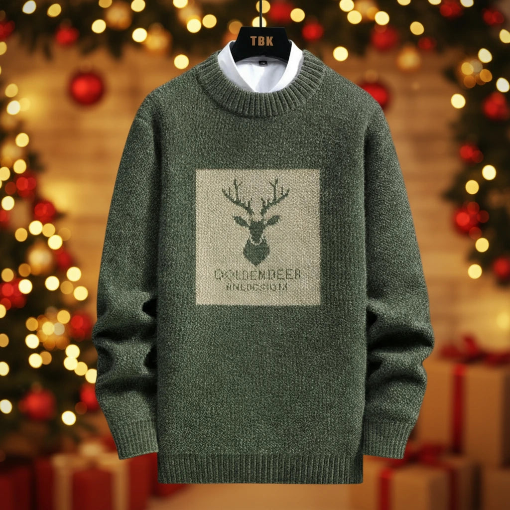 Men's Fashionable High Neck Warm Knit Sweater